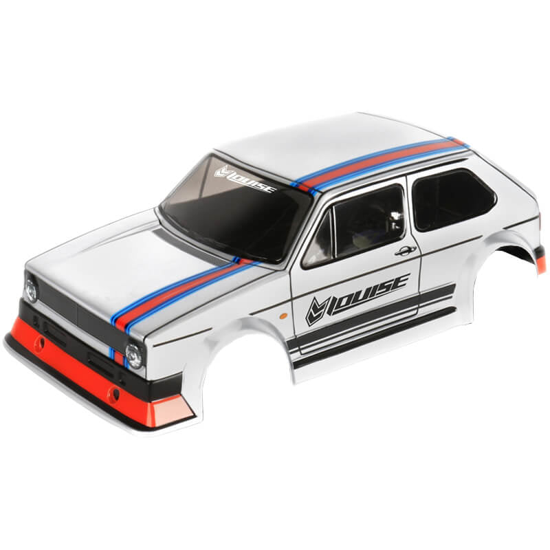 Louise RC - M-Chassis (210mm) VW MK1 GOLF Body Set in Clear Lexan - For 1/10 Tamiya MTC (W-170mm x Wheelbase-210mmmm) M03, M05, MB01, LMX (LNBA802)
