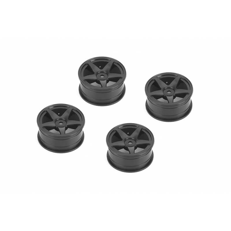 LOUISE RC - 1/10 Scale RC CAR Wheel 5 SPOKE WHEEL BLACK 26MM (Offset-0MM) - LNHA479 (Fits Cars Such as Tamiya TT02)