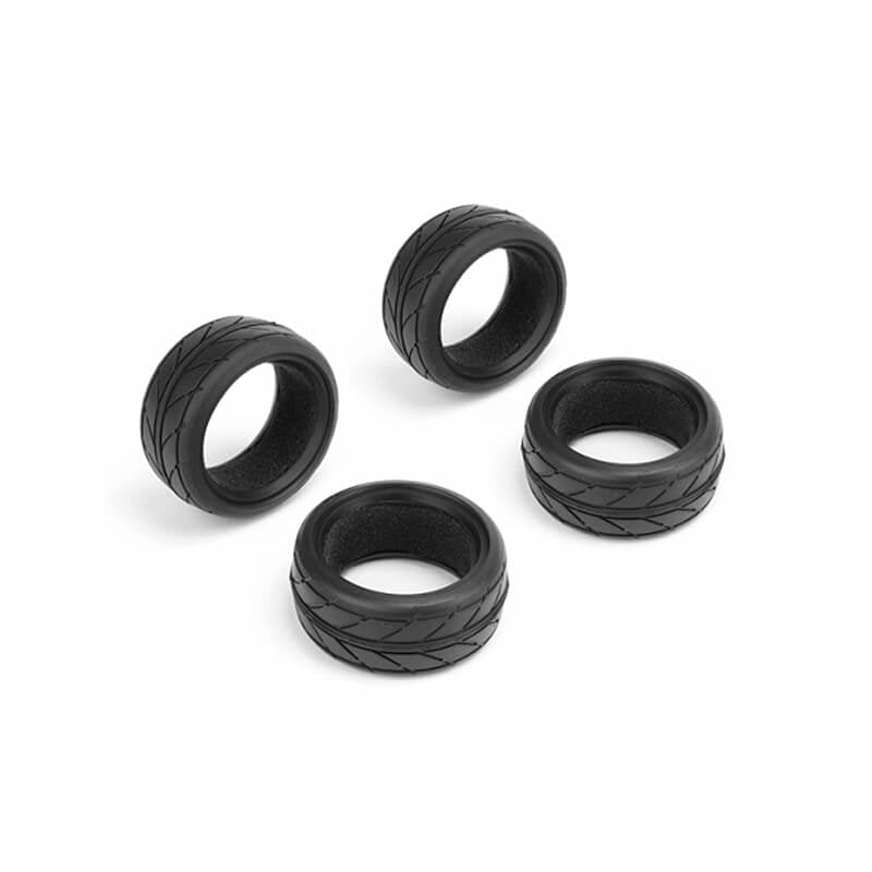 LOUISE RC - 1/10 Scale RC CAR Tyres (Radial On-Road) 4pcs - LNHA492 (Fits Cars Such as Tamiya TT02)