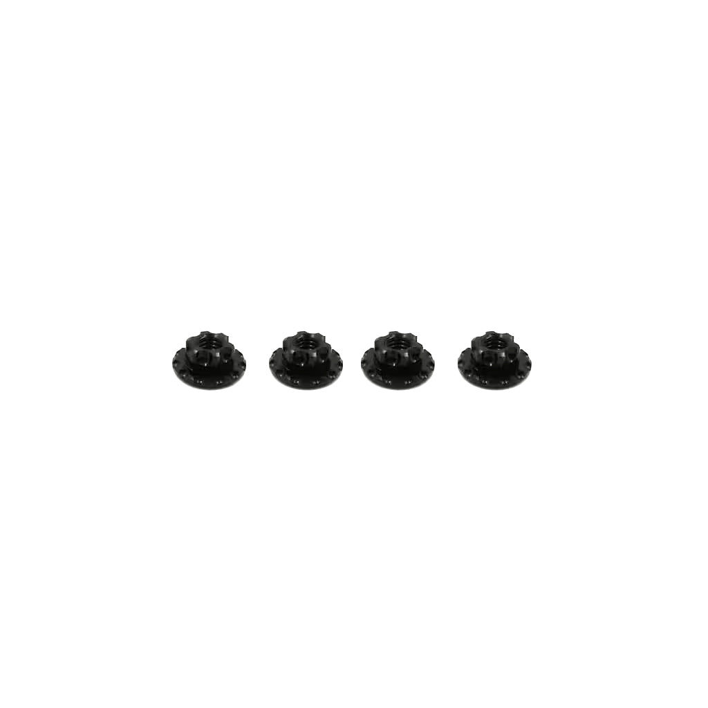 MR33 - MR33 Alloy Large Serrated Wheel Nut M4 - Black (4) - MR33-WN2-4