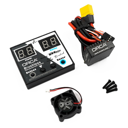 OR-ES23RUNPLUS - ORCA RunPlus – 80A Brushed or Brushless ESC & Program card (6-12.6V or 2-3S Lipo)(1/10th to 1/12 Vehicles)