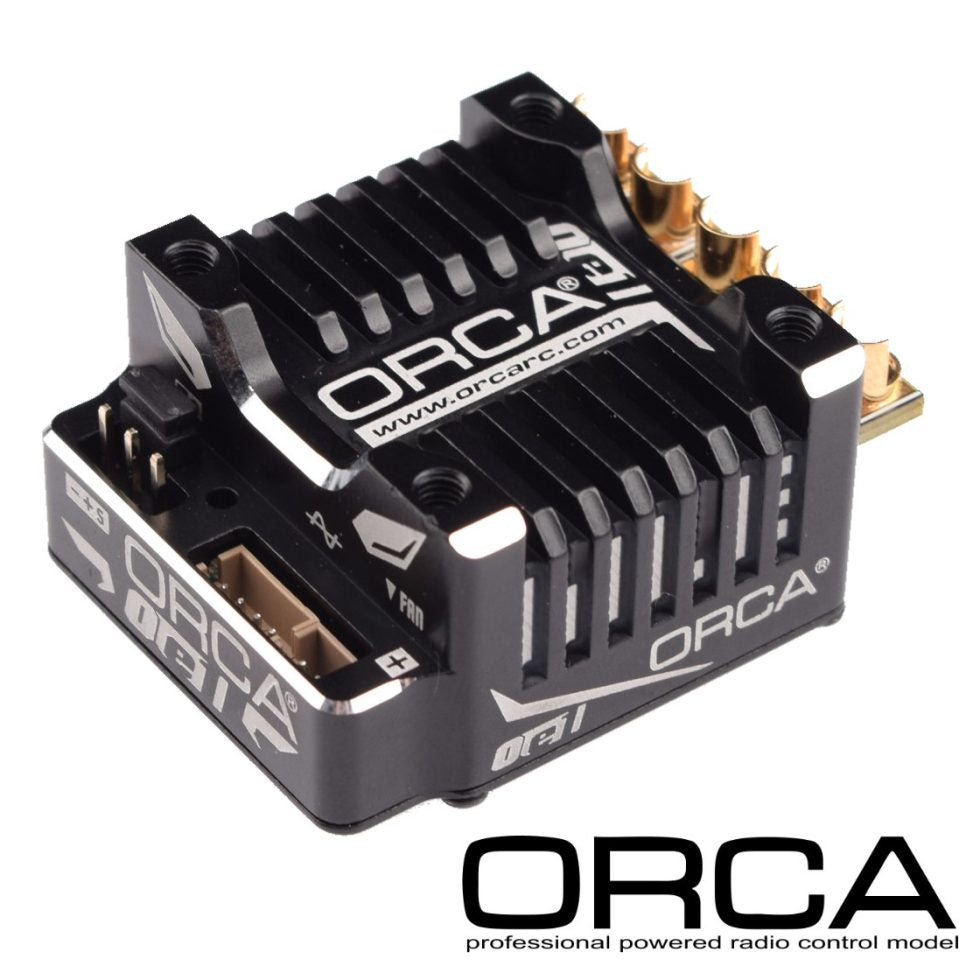 ORCA - OE1 WLEB Blinky – competition spec electronic speed controller ESC (Black) 2S Stock - OR-ES25OE1WLEB