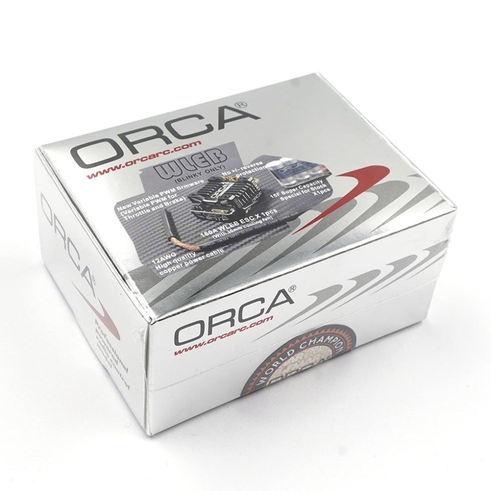 ORCA - OE1 WLEB Blinky – competition spec electronic speed controller ESC (Black) 2S Stock - OR-ES25OE1WLEB