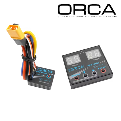 (COMING SOON!) OR-ES24BRU80V2 - ORCA 800 SERIES V2.0 – BRUSHED ELECTRONIC SPEED CONTROLLER WITH PROGRAM CARD (WATER RESISTENT)