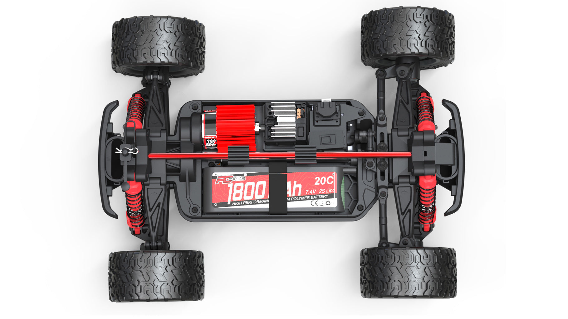 PD RACING - TR16 II Brushed Truggy 1:16 SCALE READY TO RUN WITH 2S LIPO (30mph) - PD304T