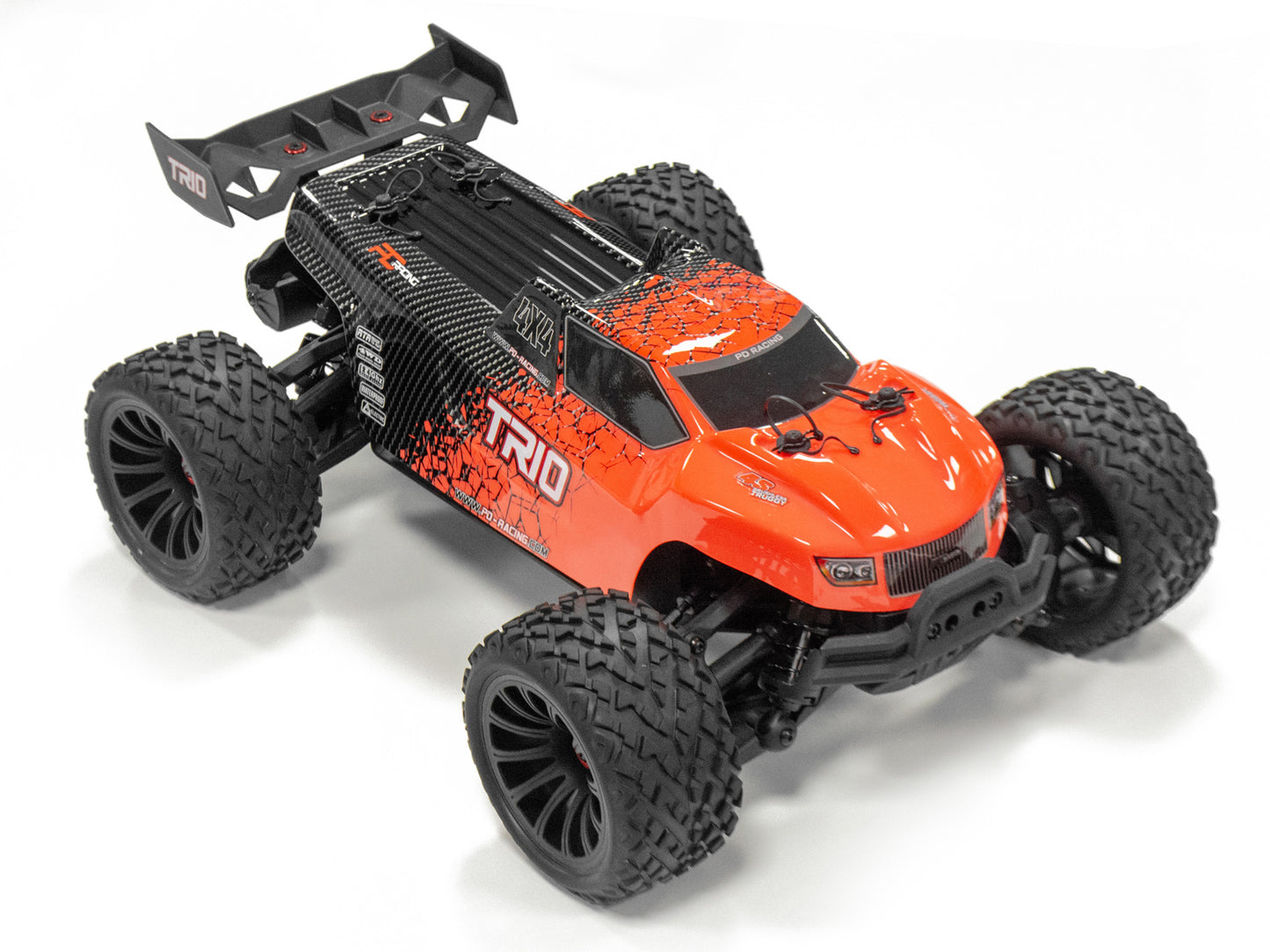 PD RACING - 1/10 4wd Radio Controlled RC BASHER Truck TR10 4S Brushless Truggy (55MPH) - PD861R (No battery (IC5 plug fitted) or charger included)