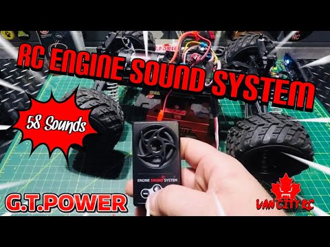 GT Power - Simulation RC Engine Sound System Simulator with 58 Pre-Programmed Sound Effects (works in-line with ESC RX wire)