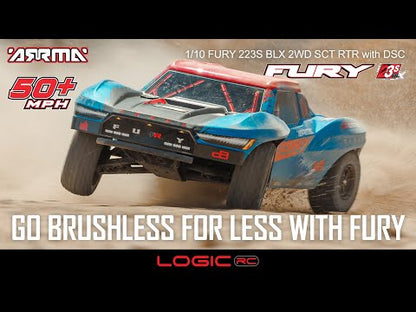 ARRMA - 1/10 FURY 2 ¬ 3S BLX 4X2 SCT RTR - (Green) - Requires Battery and Charger - Recommended Basher