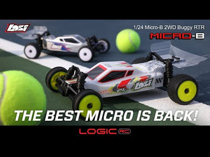 Losi - 1/24 Micro-B 2WD Buggy RTR White - (Radio, Battery & Charger Included) C-LOS00007T1
