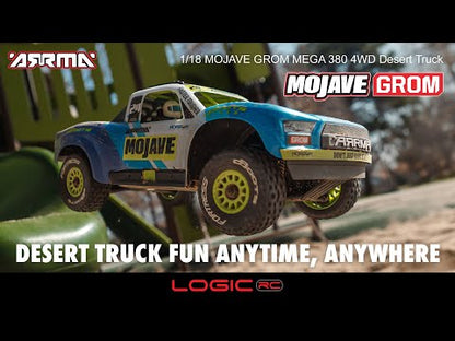 ARRMA - 1/16 MOJAVE GROM MEGA 4X4 RC DT RTR w/ Battery & Charger (Blue) - C-ARA2104T2