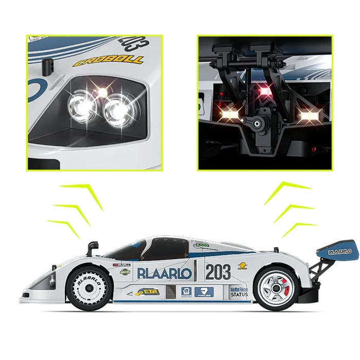 Rlaarlo - AK-787 Carbon Brushless 1/10 Scale RC Race Car RTR - Blue (Dual Motor Version) - AK-787O-CV2