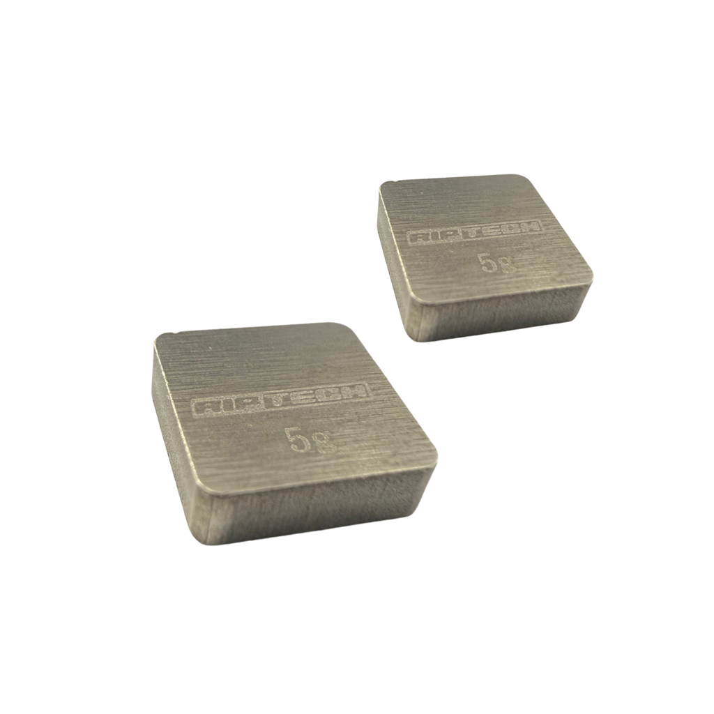 RipTech RC - RipTech Tungsten Weights 5G x 2PC - 9.8x9.8x3mm - RTT05G-2PC