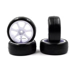 RUSH - 1/10 Car WHEELS & Carpet TIRES / TYRES PRE-GLUED - 28CPM - 7 Spoke - RU0633 (Recommend Louth & Frostys)