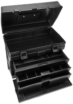 Kyosho - Black Pitbox Carry Haul Storage - Handled & Drawers - 420x240x330mm - K.80461 (perfect to store GT12 mini & touring car, tools etc)