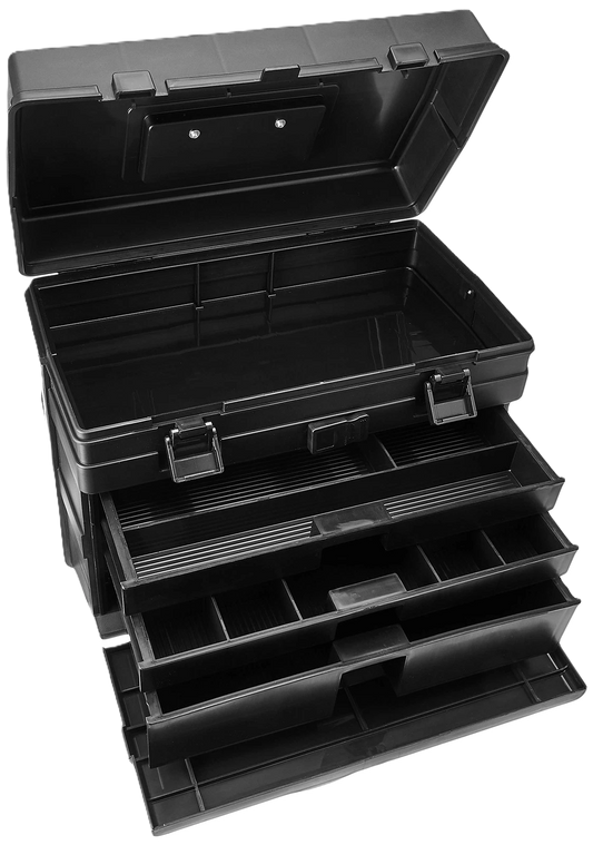 Kyosho - Black Pitbox Carry Haul Storage - Handled & Drawers - 420x240x330mm - K.80461 (perfect to store GT12 mini & touring car, tools etc)