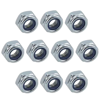M4 Nyloc Nuts Stainless Steel x10 - 1/10th Car/Buggy Wheel Nuts