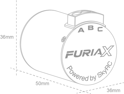 SKY RC - FuriaX Supa 3650 (3.175mm shaft) Brushless Motor 3100KV (540 1/10 Size) - (Roughly 19T Brushed equivalent) K-400035-01