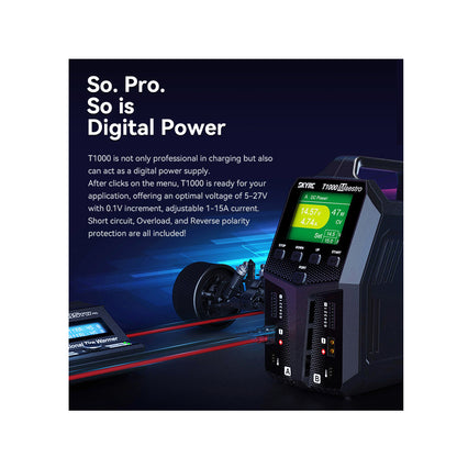 SKY RC - T1000 1000W Maestro AC/DC LIPO/LIFE/NIMH/LIHV DUAL Charger - SK-100182-03