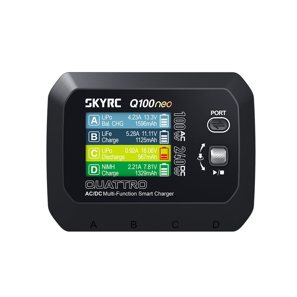 SKY RC - Q100NEO AC/DC QUAD OUTPUT LIPO/LIHV 1-4S 6A BATTERY CHARGER 240V - SK-100223-03