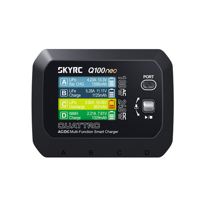 SKY RC - Q100NEO AC/DC QUAD OUTPUT LIPO/LIHV 1-4S 6A BATTERY CHARGER 240V - SK-100223