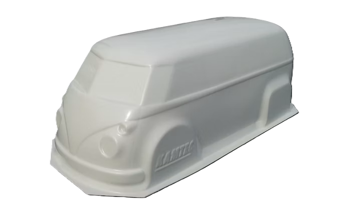 Kamtec Banger Body - VW Camper Van Split Bus ABS - Fits 1/12 Car 205- Wheelbase / 160mm Wide