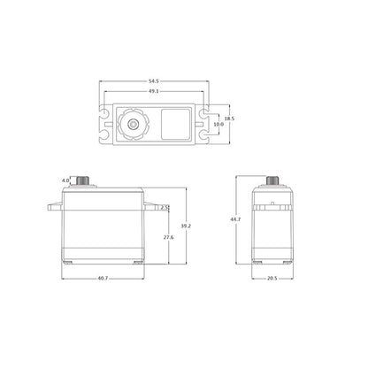 SRT - MG Waterproof LV 4.8V ~ 6v STD Digital Servo - SRTDL3020 (6.0v): 0.11 sec / 20.0kg) - (Ideal for 1/10 On/Off Road & TT01E Euro Truck)