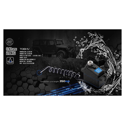 SRT - Metal Geared, Fast, Coreless & Low Profile - HV 6.0V ~ 7.4v STD Digital Servo - SRTT06 (6.0v): 0.23 sec - (25T Spline - Ideal for 1/24 - 1/12th On-road Cars)