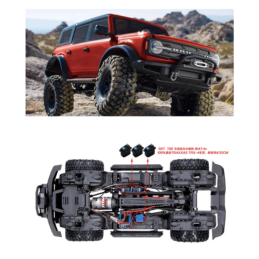 SRT - Metal Geared, Fast, Coreless & Low Profile - HV 6.0V ~ 7.4v STD Digital Servo - SRTT06 (6.0v): 0.23 sec - (25T Spline - Ideal for 1/24 - 1/12th On-road Cars)