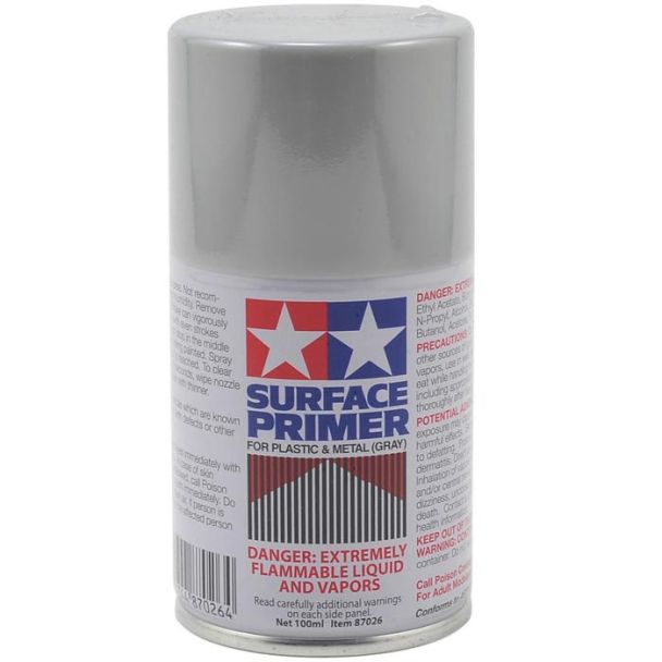 Tamiya - Surface Primer for Plastic & Metal (Grey)  - 87026