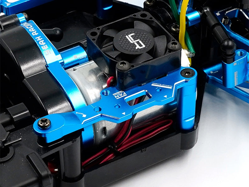 Yeah Racing - Alloy Brace Tornado Motor Fan For Tamiya MB-01 (MB01 / BT01) BT-01 TAMB-015BU