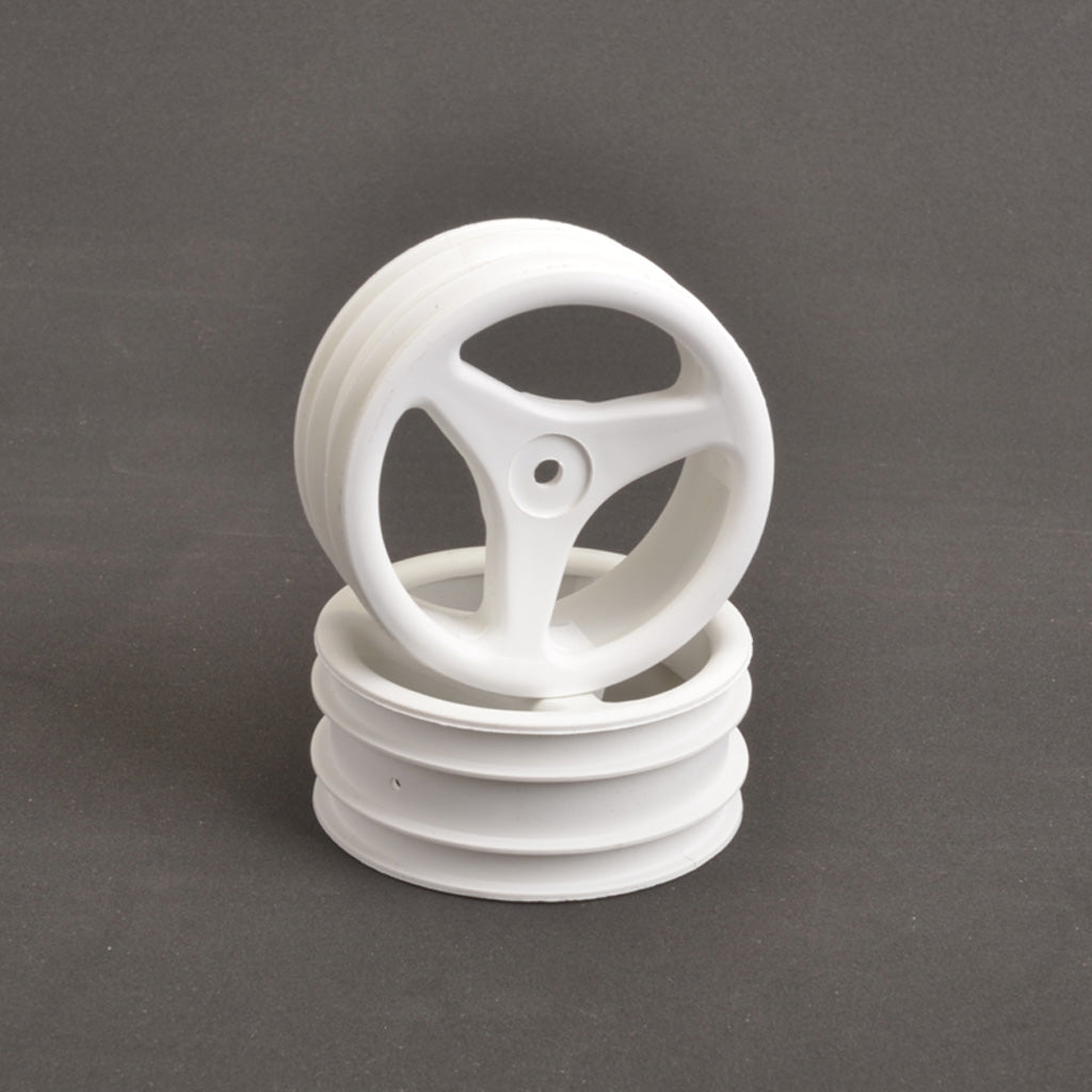 Schumacher - Front Wheels; White 3 Spoke CAT 2000 - U1614