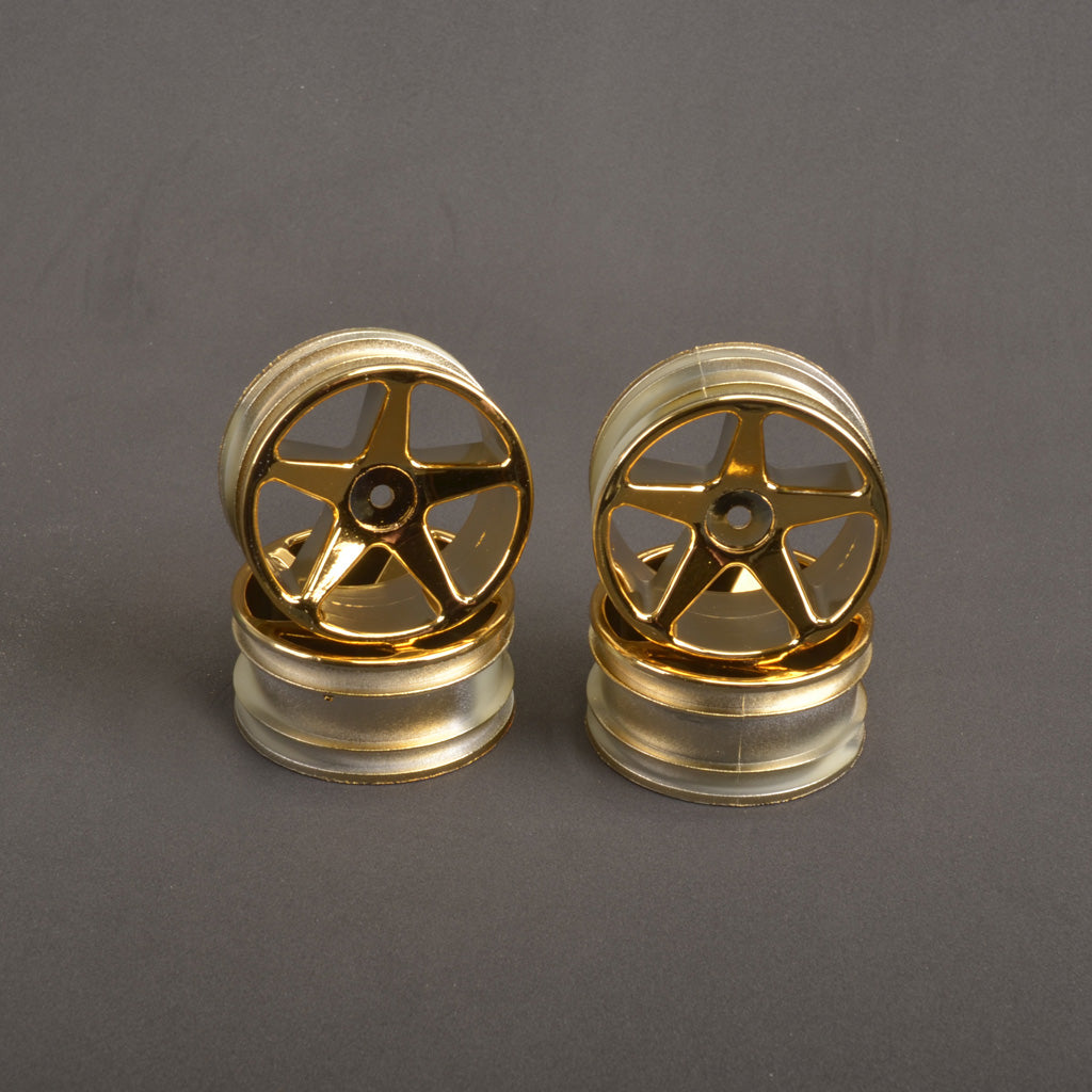 Schumacher - Wheel; 5 sp 25mm +5mm - Gold (pr) (Pk4) - U2032