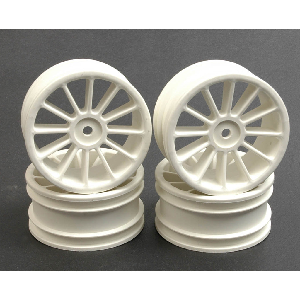 Schumacher - Wheel; 12 spoke 25mm - White (Pk4) - U2170