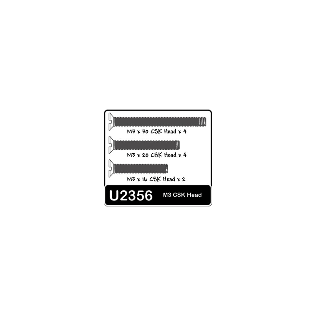 Schumacher - SPEED PACK - M3x16-30 Csk Screws  (pk12) - U2356