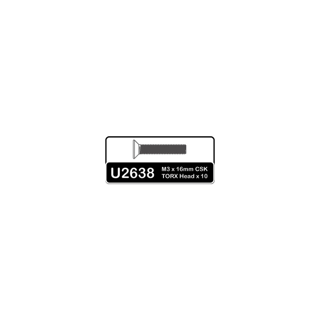 Schumacher - SPEED PACK - Torx M3x16mm Csk Hd Screws - U2638