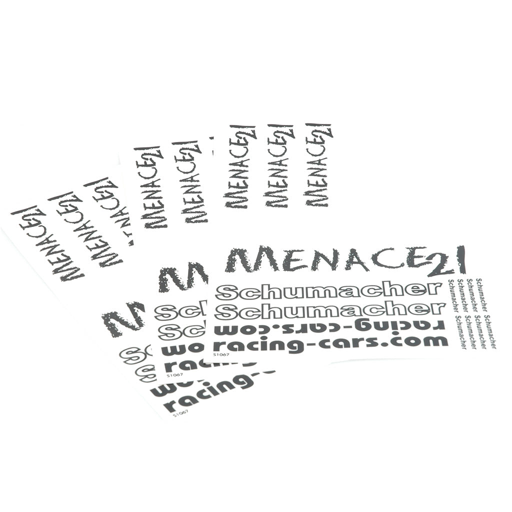Schumacher - Decal sheet - Menace                 pk 3 - U2670