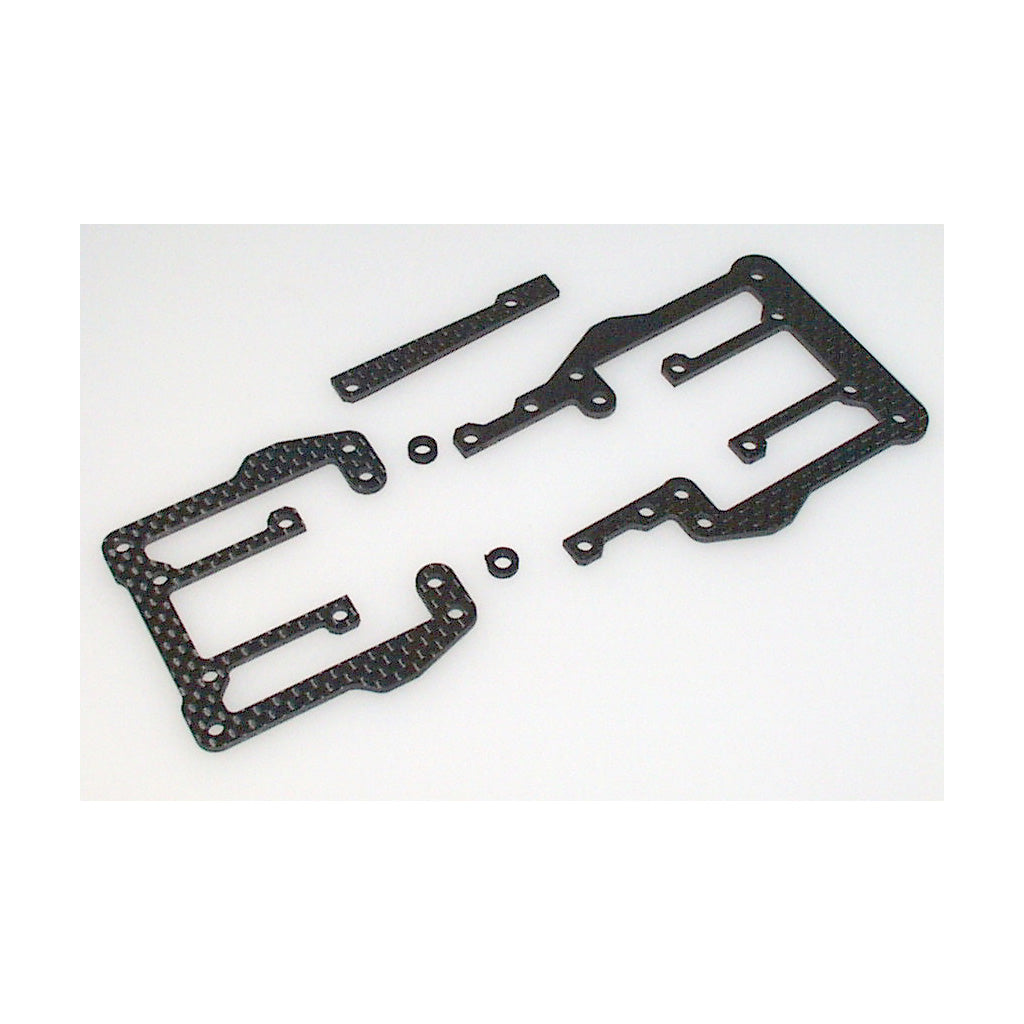 Schumacher - C/F Teemu Riser Plates ; 2.0mm - Mi2/EC - U2786