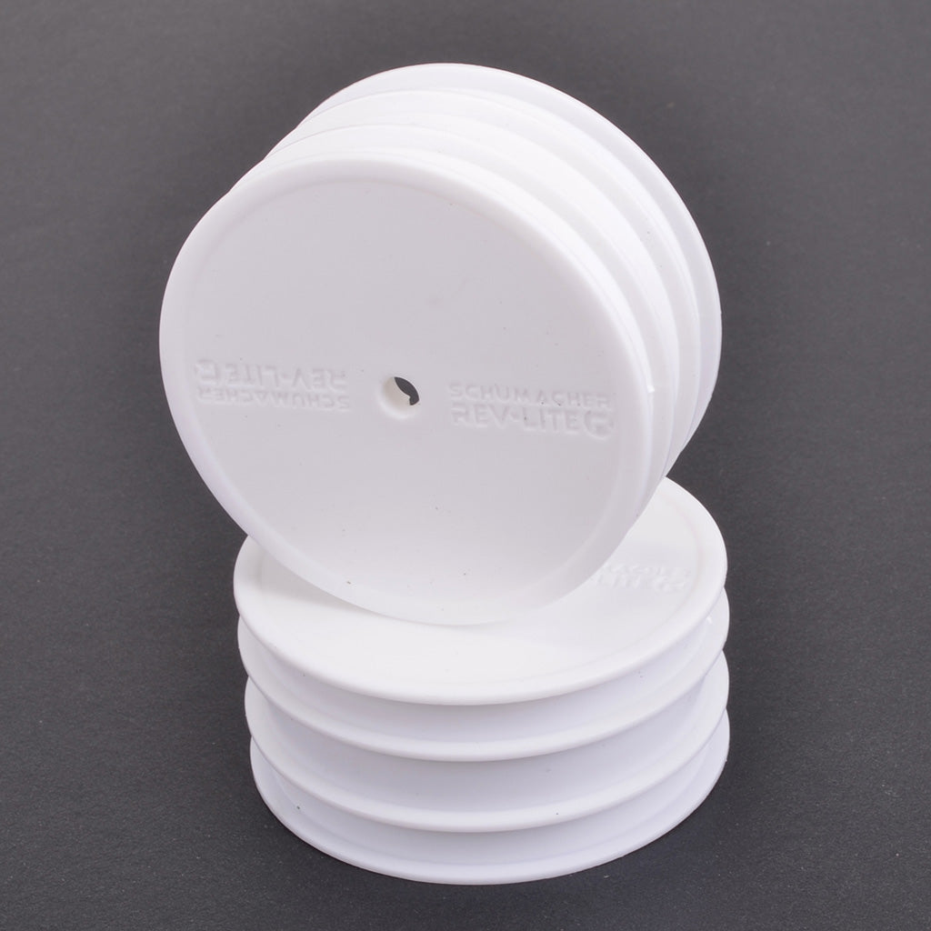 Schumacher - Wheel Front 4WD pin drive Flexlite White - pr - U4102