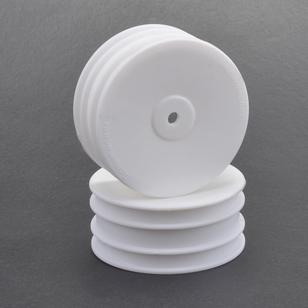 Schumacher - Wheel; Hex Front - White - 4wd - pr - U4496