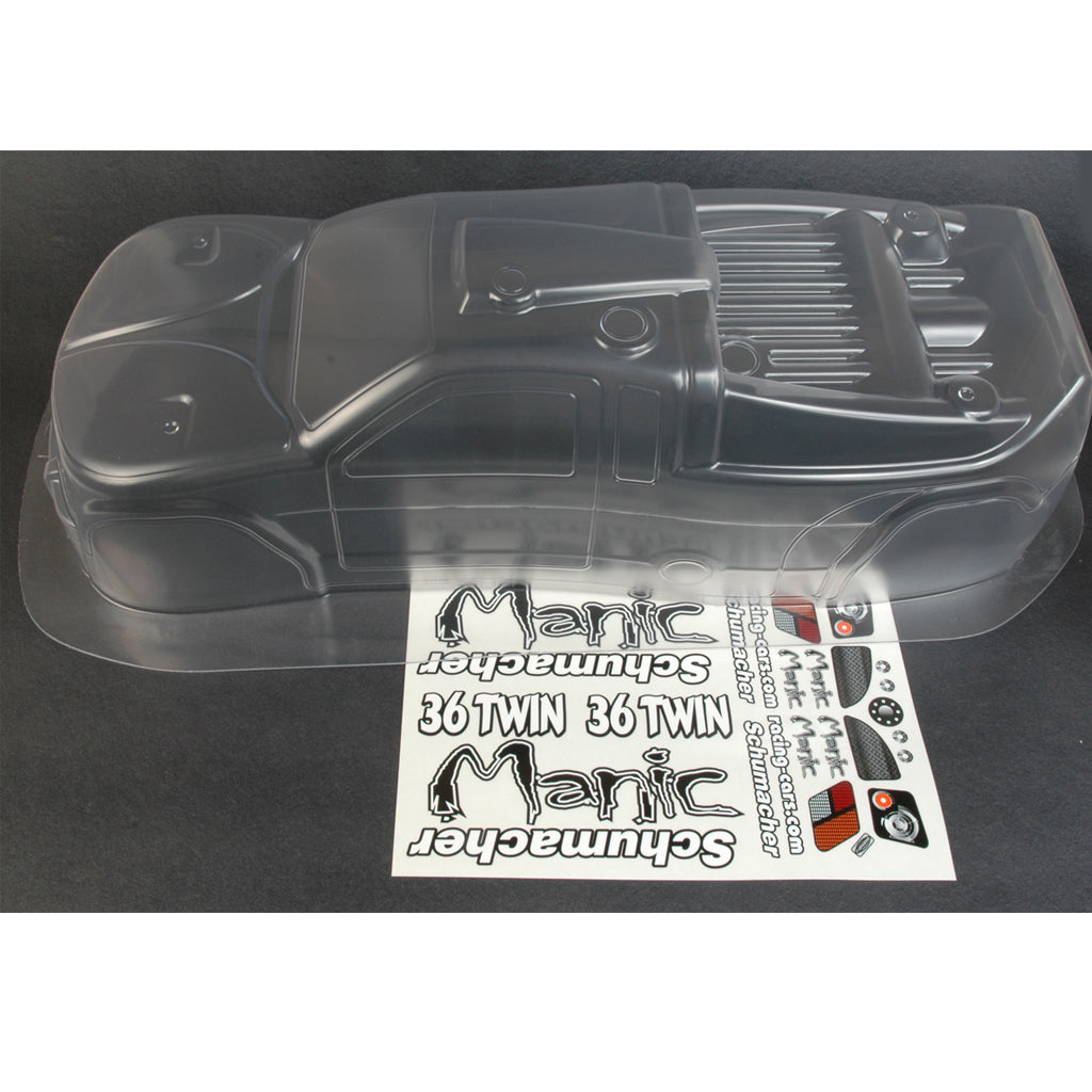 Schumacher - Body and Decal; Clear - Manic - U5101