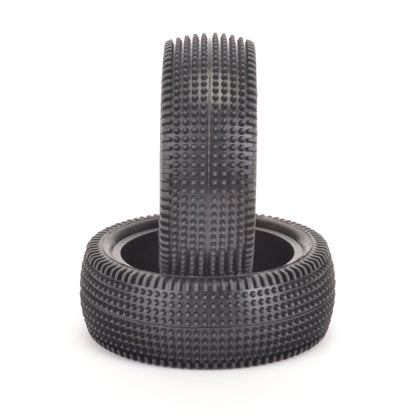 Schumacher - Cactus (Tiny Pins) - 2.2in 1/10 Buggy Tyres / Tires - 4WD Front- Yellow - (2pcs) U6840 (Perfect Carpet Control Tyre)