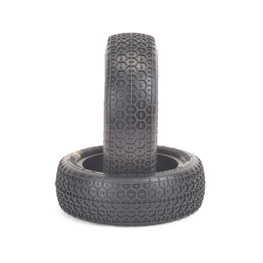 Schumacher - Honeycomb - 2.2in 1/10 Buggy Tyres / Tires - Front 2WD - Yellow - (2pcs) U6859 (Perfect for indoor sports halls)