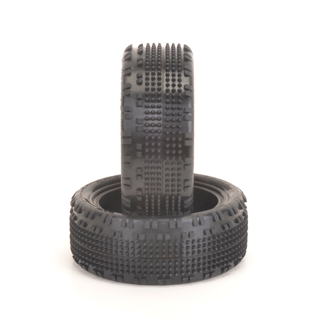 Schumacher - Cactus Fusion 2 - 2.2in 1/10 Buggy Tyres / Tires - Front 4WD - Yellow - (2pcs) U6895 (Perfect for Carpet & Astro)
