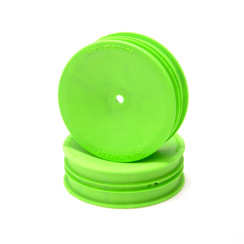 Schumacher - Wheel; Hex - Front Slim - 2WD - Green -pr - U8682
