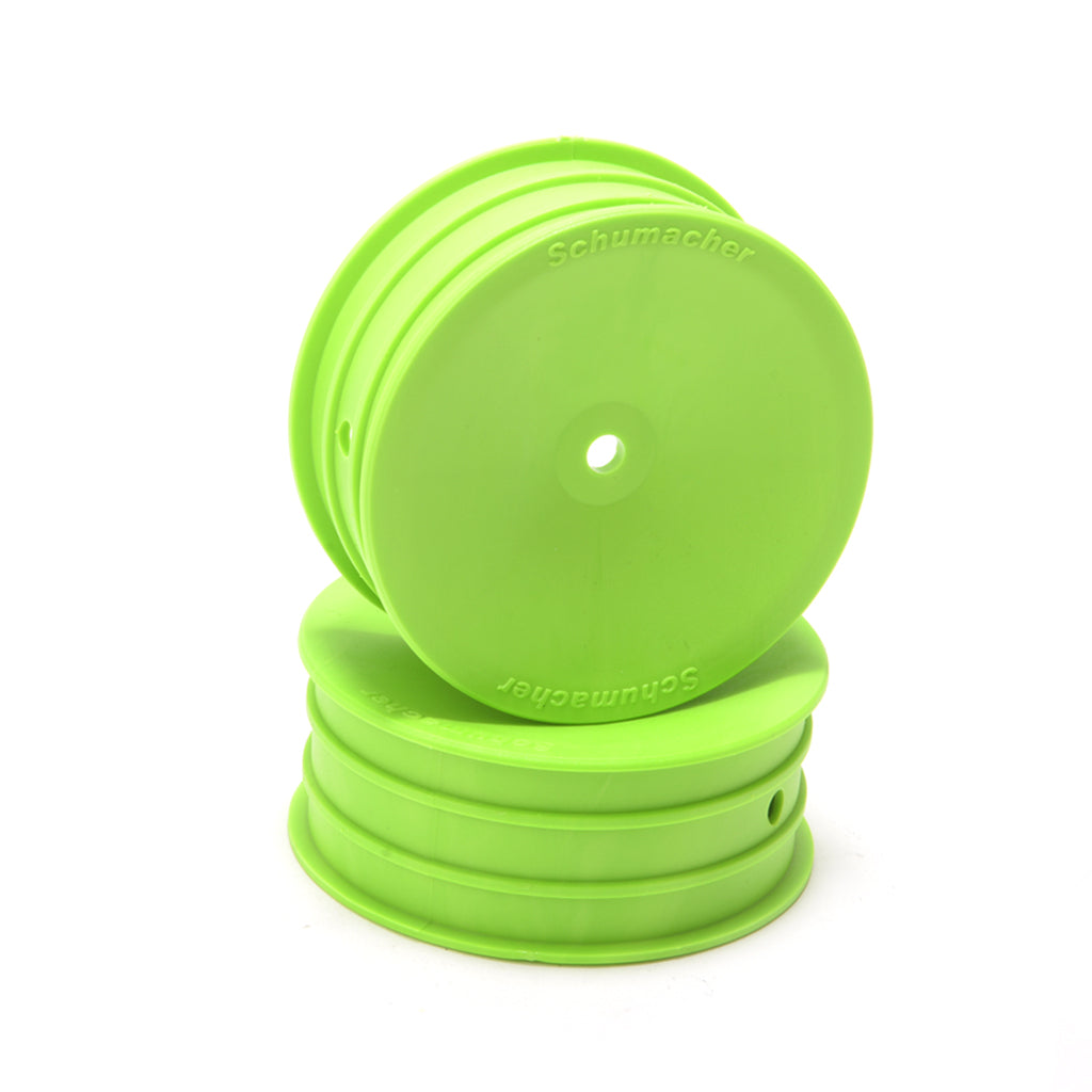 Schumacher - Wheel; Hex Front - Green - 2WD - pr - U8685