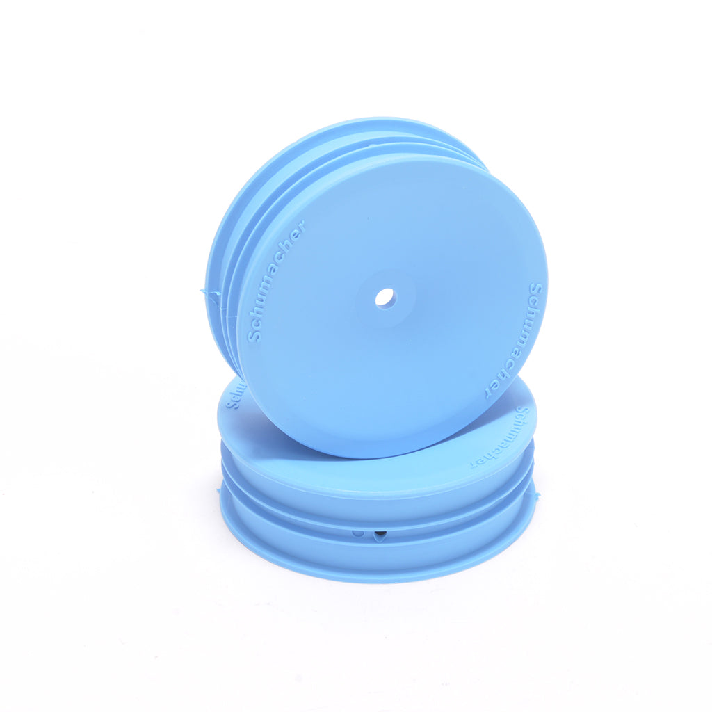 Schumacher - Wheel; Hex - Front Slim - 2WD - Blue - pr - U9372