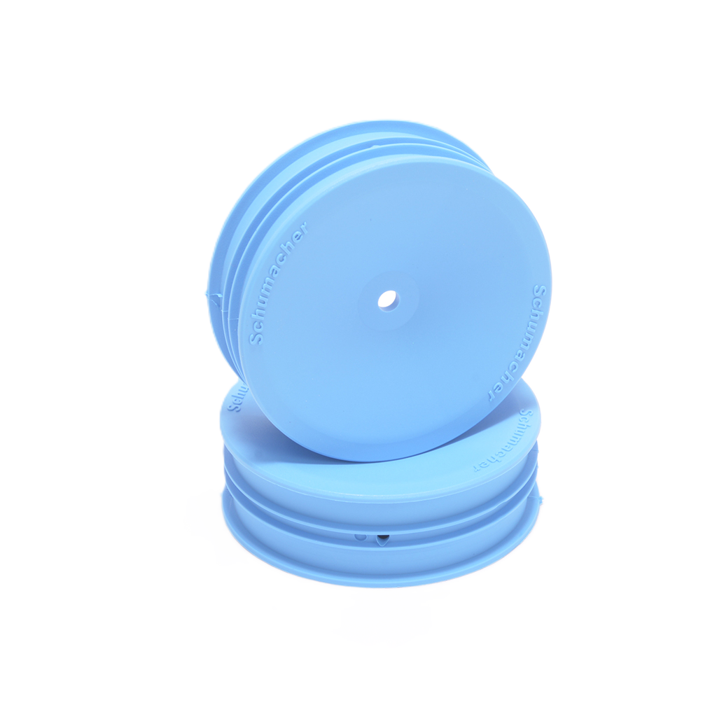 Schumacher - 1/10 2wd Buggy Wheels (12mm Hex) - Front Slim - (2 pcs) - Blue - U9372