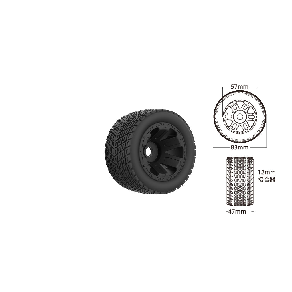 UDIRC - UDIRC Rubber Wheel (2pcs) - UDP16-002D