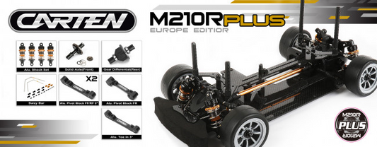 Carten - M210 to M210RPlus Conversion Combo Kit (Alloy Shocks, Hangers, Sway Bar, Diff's & Steering) Conversion kit only - Car not included