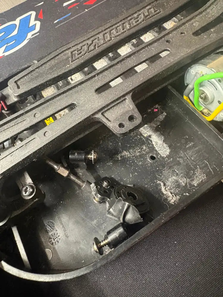 Used Tamiya TT01E - Rolling Chassis with Bearings Alloy Prop TRF Shocks 540 Motor - (Needs ESC Radio Battery & Charger)